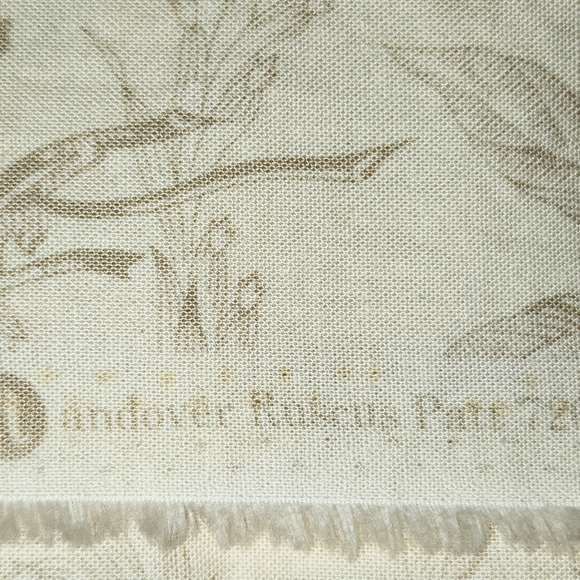 Ivory Floral Cotton Quilting Fabric By Andover - Picture 4 of 4